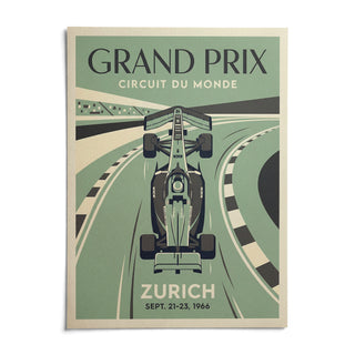 Circuit Of Zurich Print, shown as an unframed paper print on a plain white background