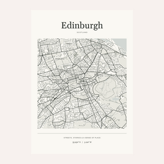 Edinburgh Personalised Map Print — City Atlas · Print only · finish preview