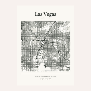 Las Vegas Map Print — Personalised City Atlas · Print only · finish preview