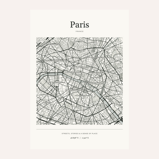 Paris Map Print — Personalised City Atlas · Print only · finish preview