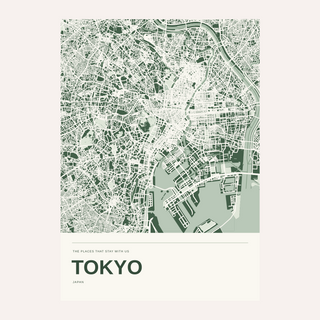 Tokyo Colour Map Print — Personalised Wall Art · Print only · finish preview