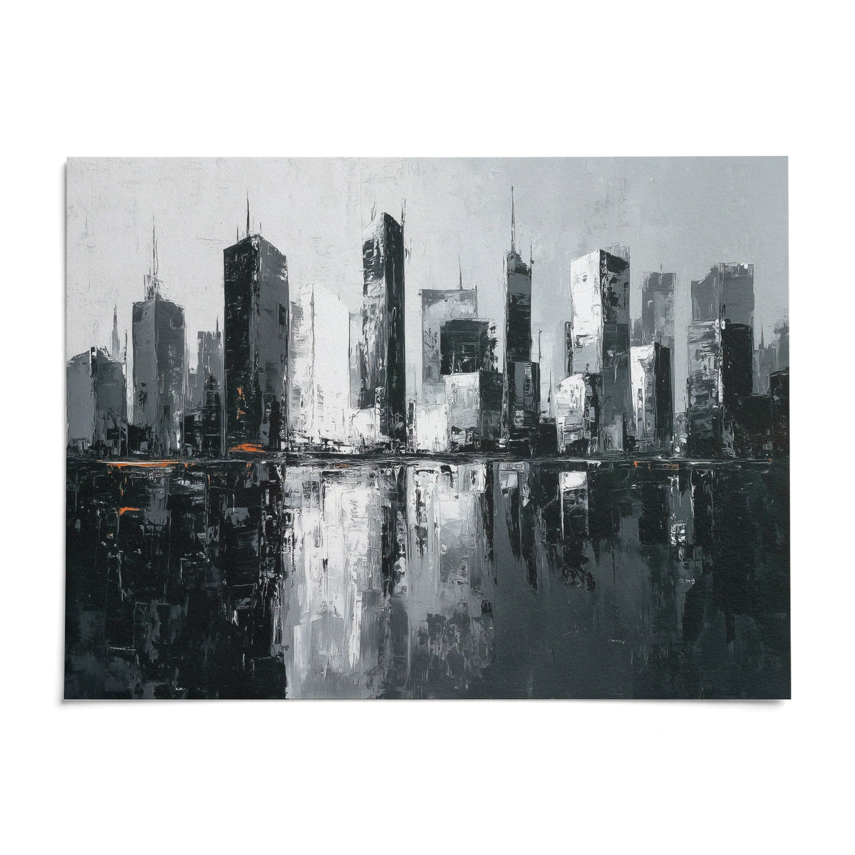 City Skylines Wall Art, shown as an unframed paper print on a plain white background