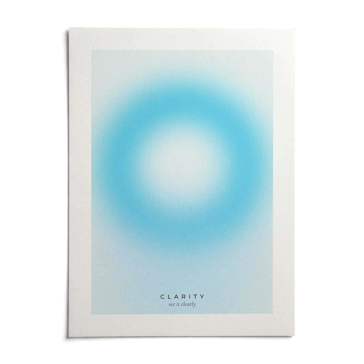Clarity Poster, shown as an unframed paper print on a plain white background