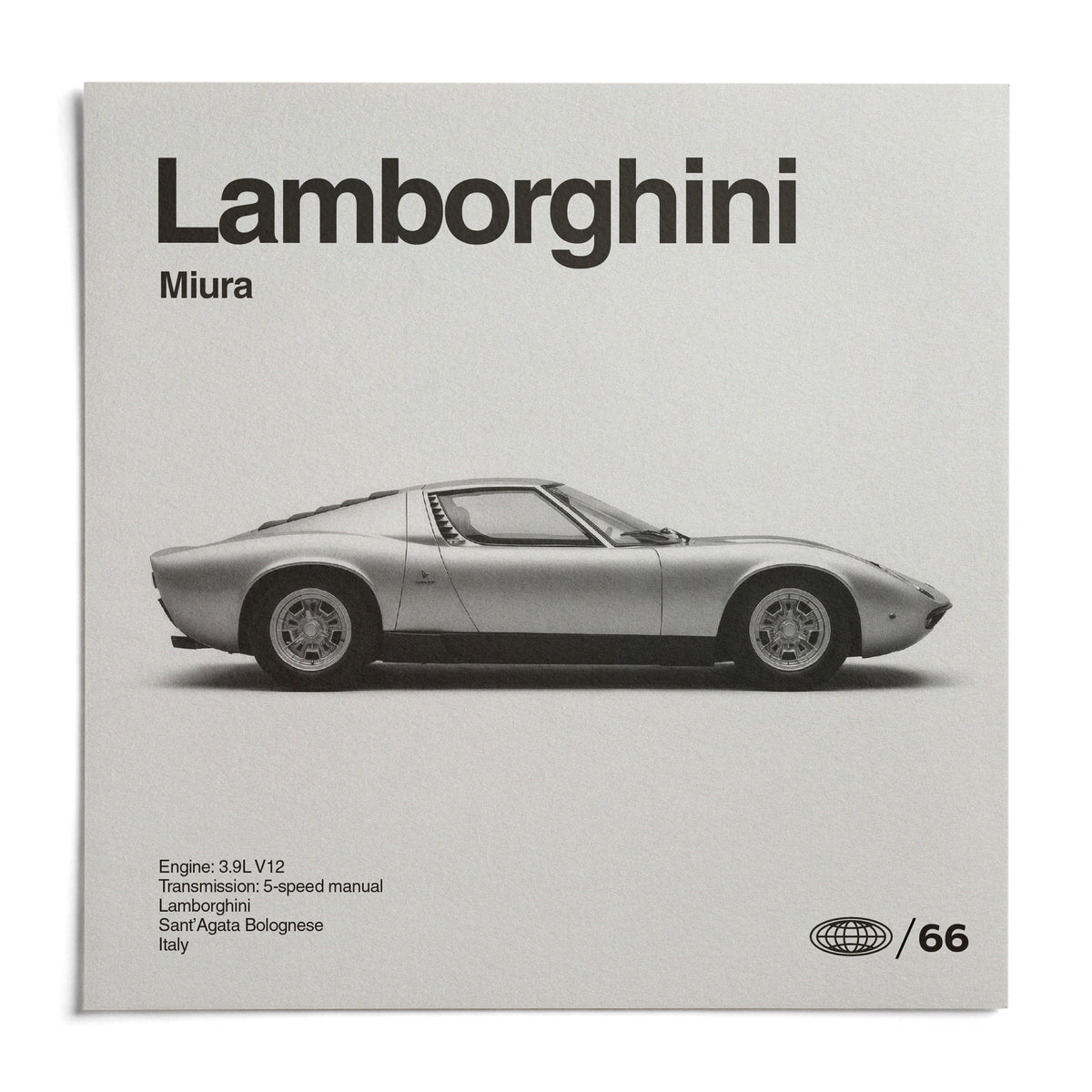 Classic 1960s Supercar Poster, shown as an unframed paper print on a plain white background