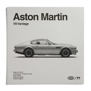 Classic British Muscle Coupe Poster, shown as an unframed paper print on a plain white background