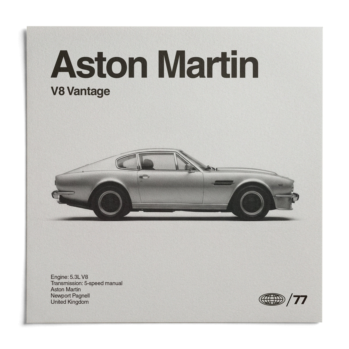 Classic British Muscle Coupe Poster, shown as an unframed paper print on a plain white background