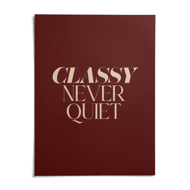 Classy Wall Art, shown as an unframed paper print on a plain white background