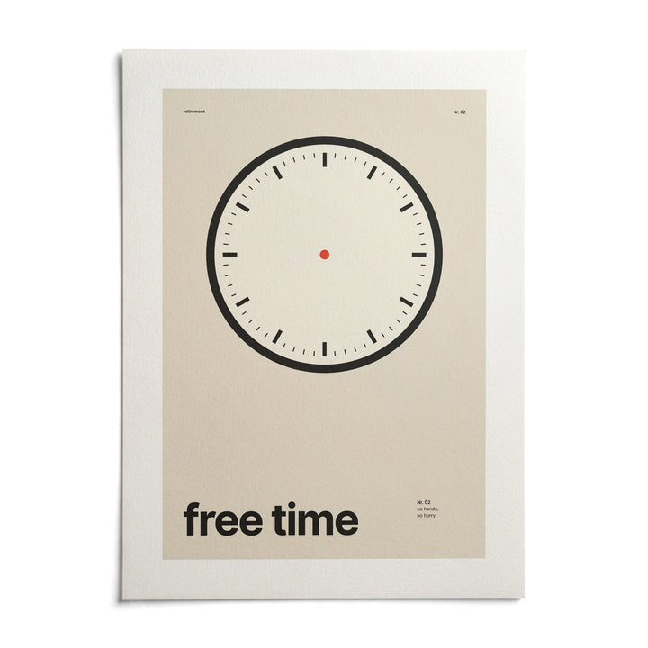 Clock Print, shown as an unframed paper print on a plain white background