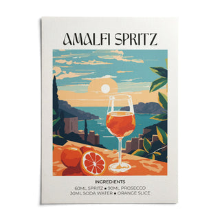 Amalfi Spritz as it arrives: an unframed matte paper print