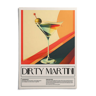 Cocktail Prints for Wall, shown as an unframed paper print on a plain white background