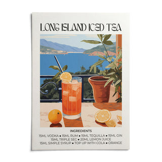 Cocktail Wall Art, shown as an unframed paper print on a plain white background
