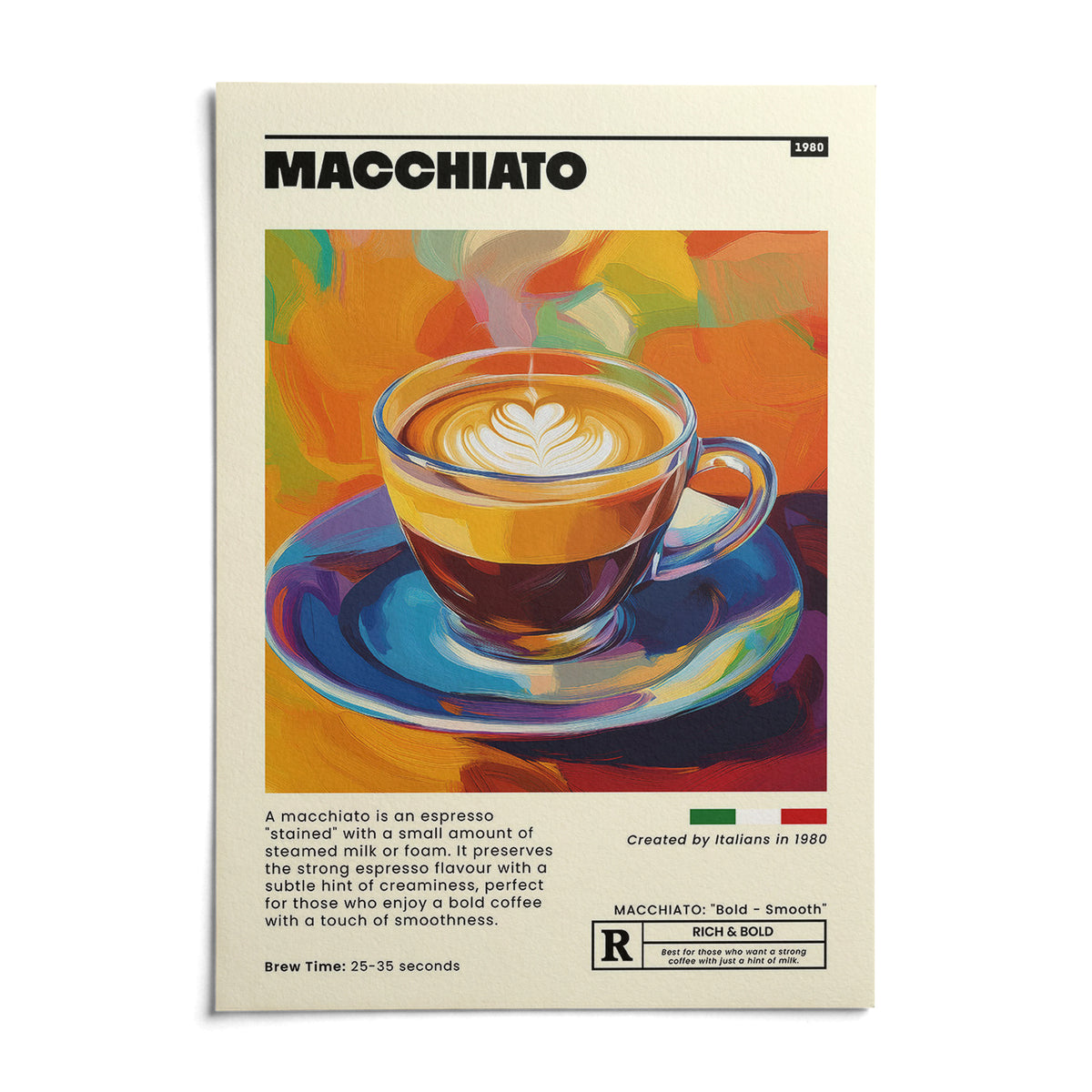 Coffee Poster, shown as an unframed paper print on a plain white background