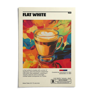 Flat White Cafe Art as it arrives: an unframed matte paper print
