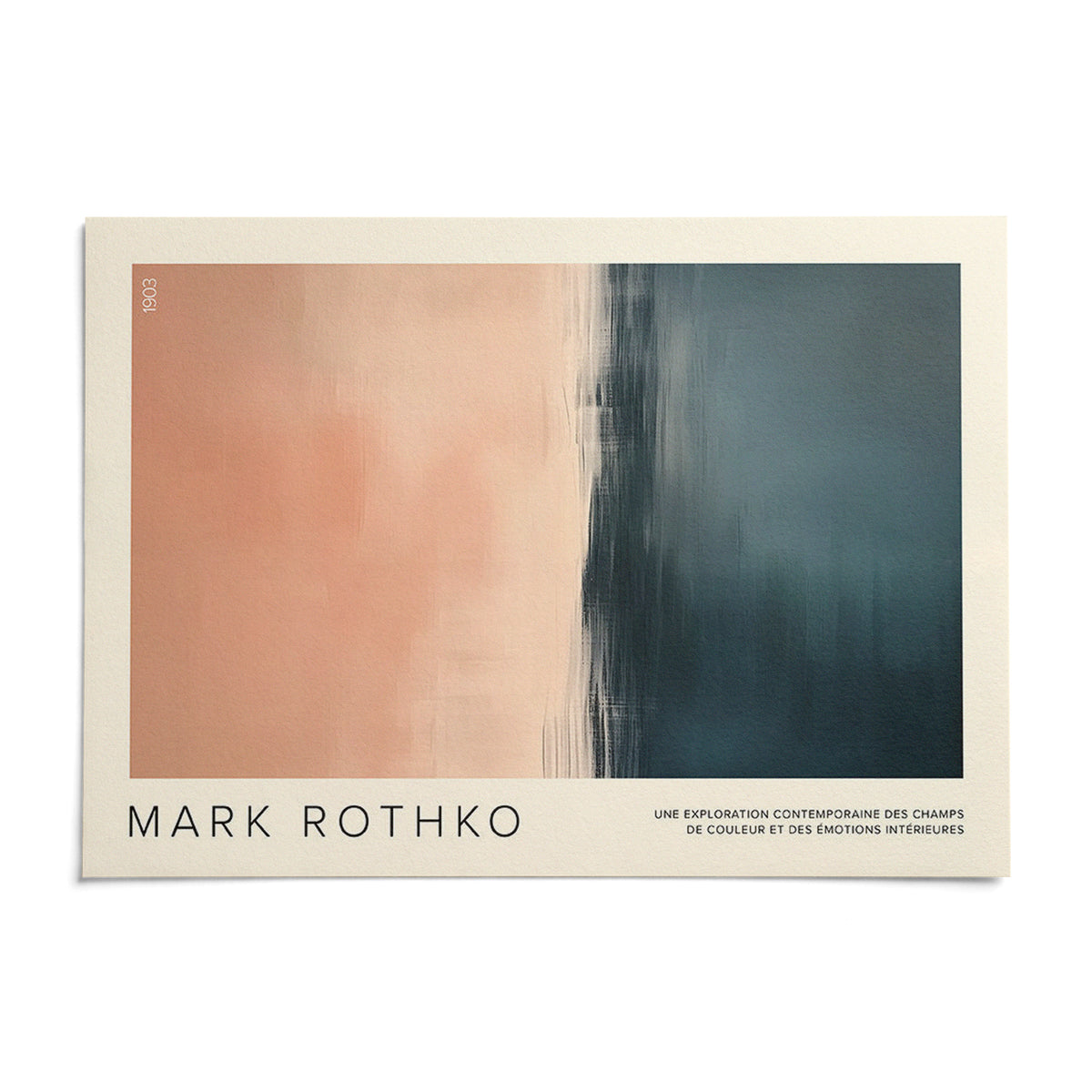 Color Block Wall Art, shown as an unframed paper print on a plain white background