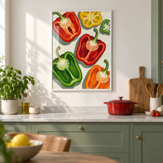 Estampado de pimiento morrón