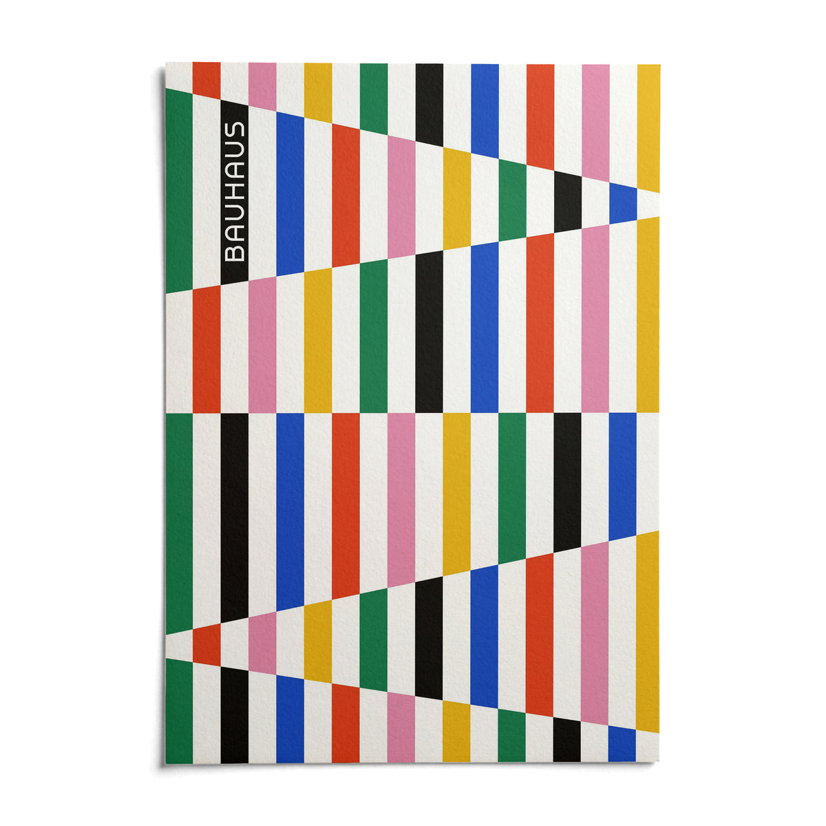 Colorful Block Print, shown as an unframed paper print on a plain white background