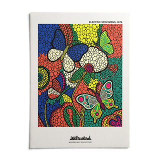 Colorful Butterfly Art Print, shown as an unframed paper print on a plain white background