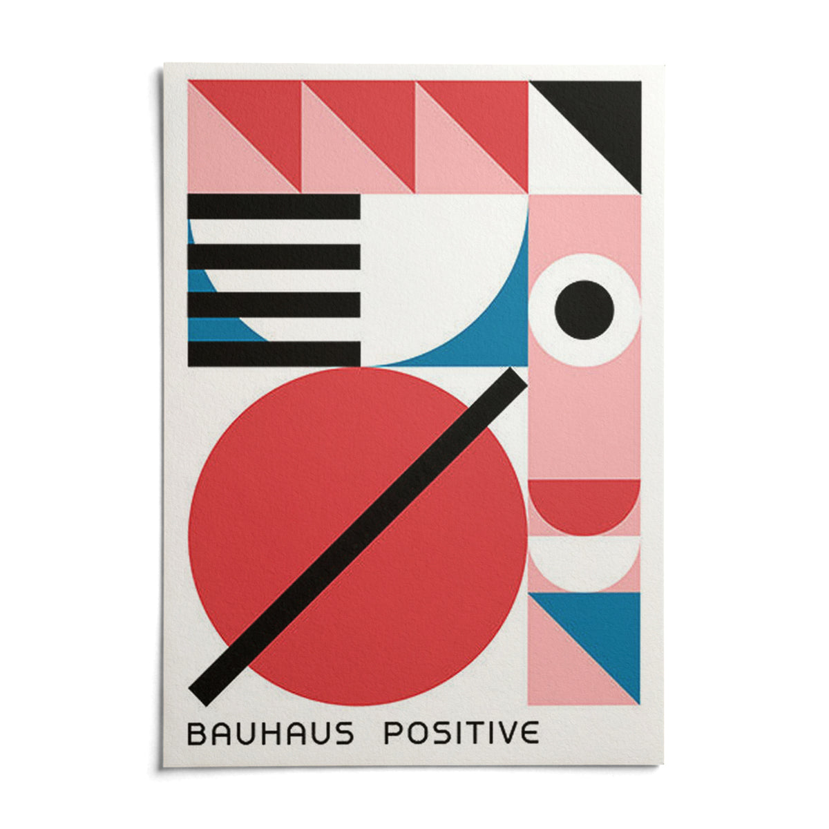 Colorful Geometric Art, shown as an unframed paper print on a plain white background