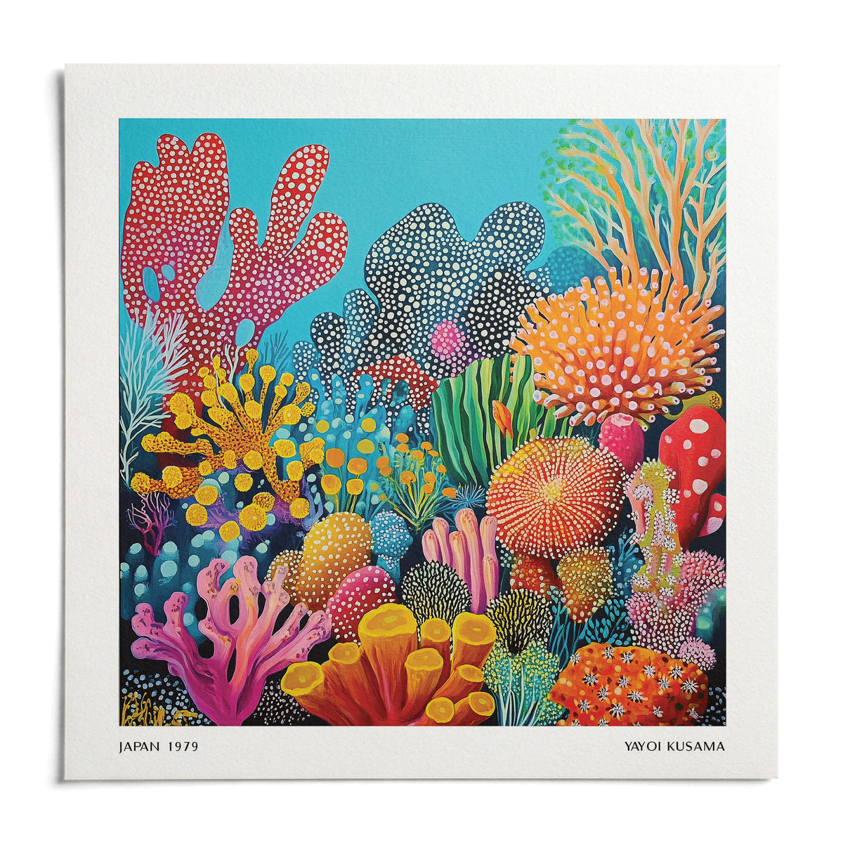 Colorful Ocean Picture, shown as an unframed paper print on a plain white background