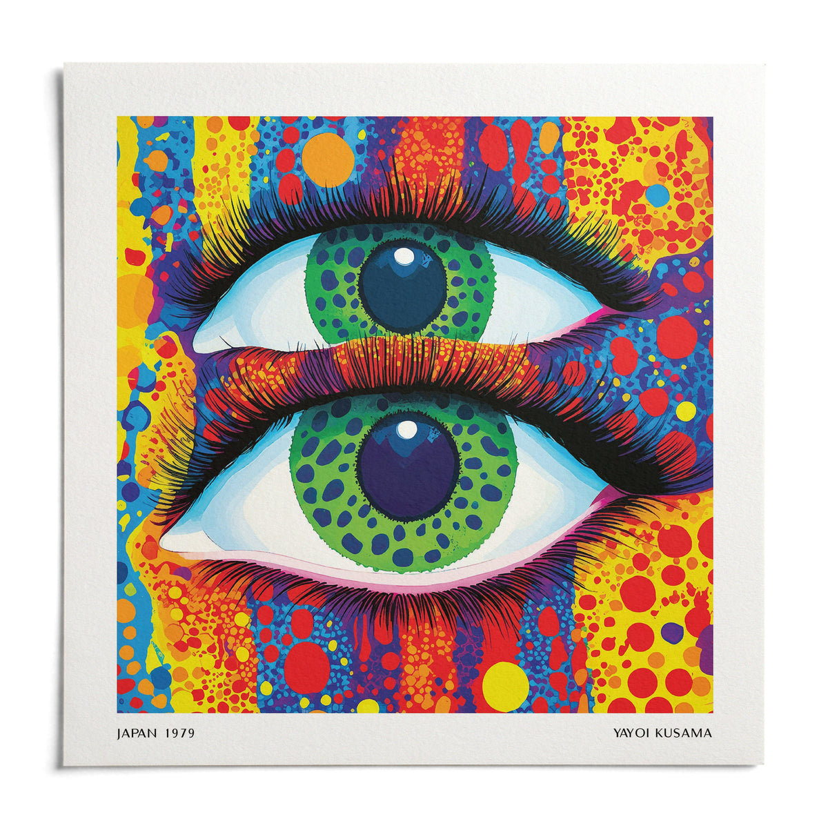 Colorful Pop Art, shown as an unframed paper print on a plain white background