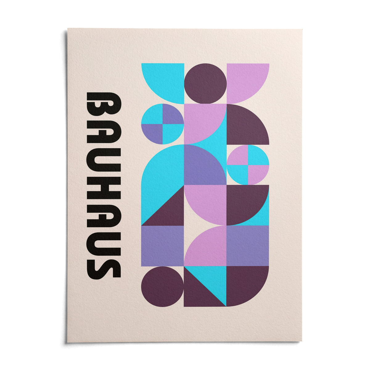 Colorful Shape Print, shown as an unframed paper print on a plain white background