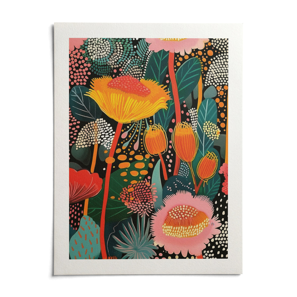 Colorful Wall Art, shown as an unframed paper print on a plain white background