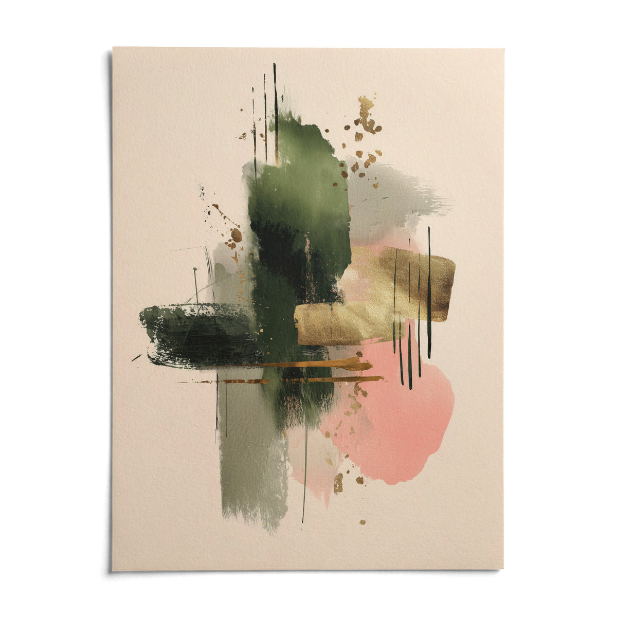 Contemporary Art Poster, shown as an unframed paper print on a plain white background