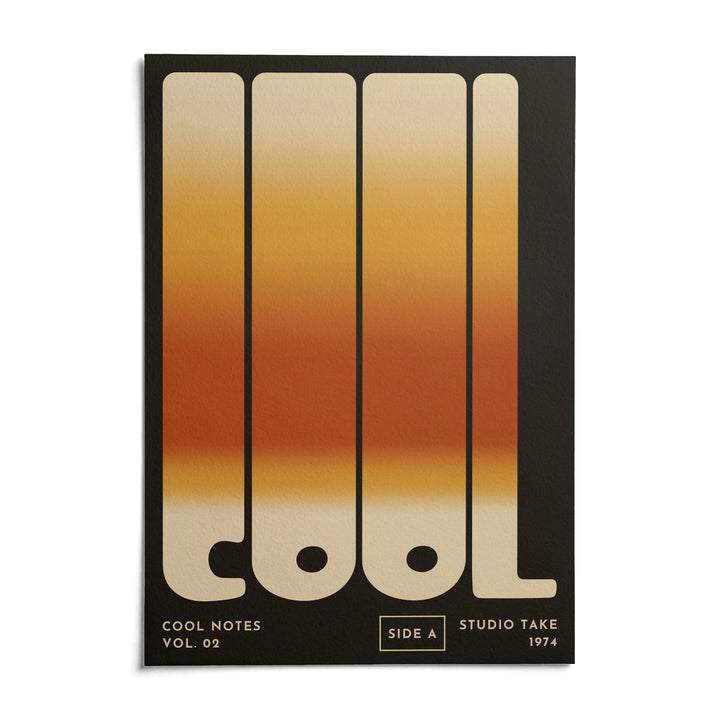 Cool Typography Art, shown as an unframed paper print on a plain white background