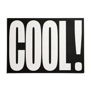 Cool Typography Art, shown as an unframed paper print on a plain white background