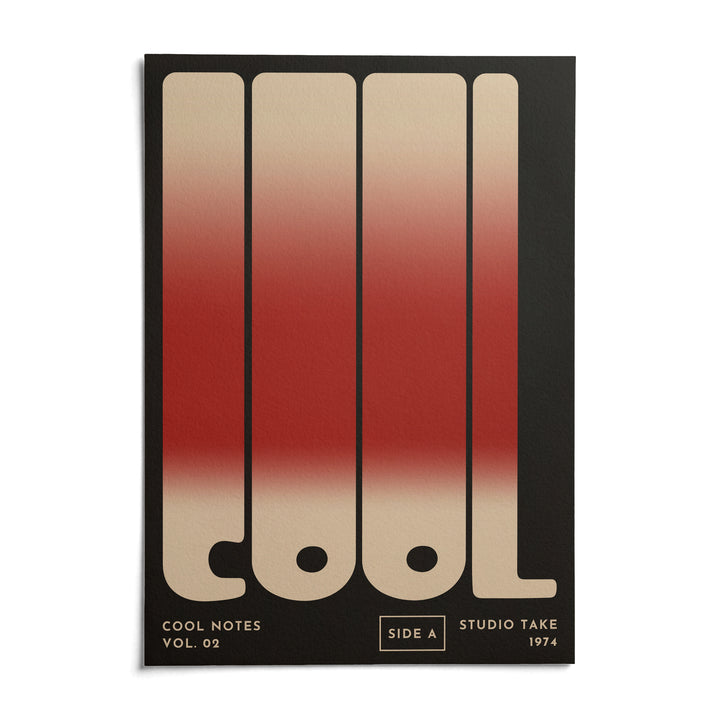 Cool Typography Poster, shown as an unframed paper print on a plain white background