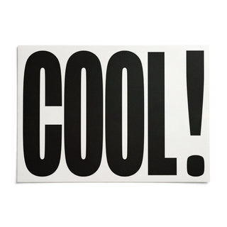 Cool Typography Poster, shown as an unframed paper print on a plain white background