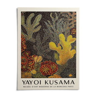 Coral Reef Art Abstract, shown as an unframed paper print on a plain white background