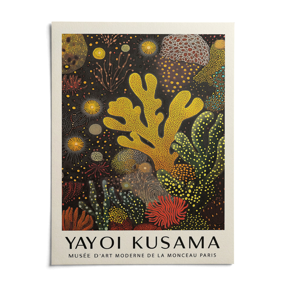 Coral Reef Painting, shown as an unframed paper print on a plain white background