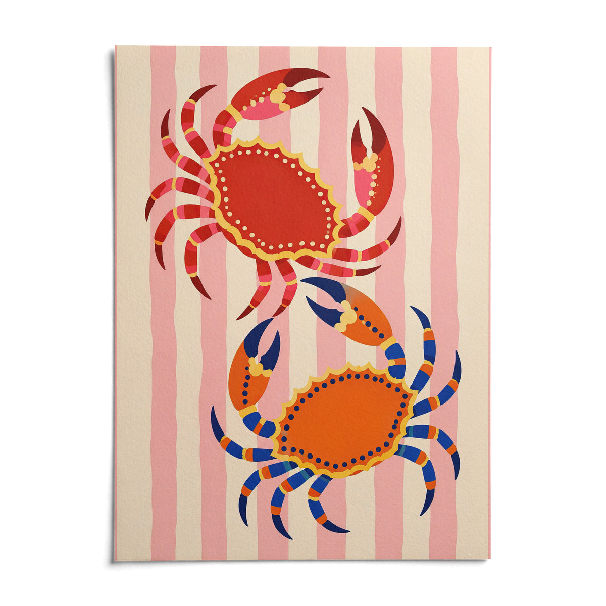Crab Print, shown as an unframed paper print on a plain white background