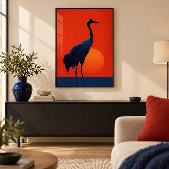 Kranichsilhouette