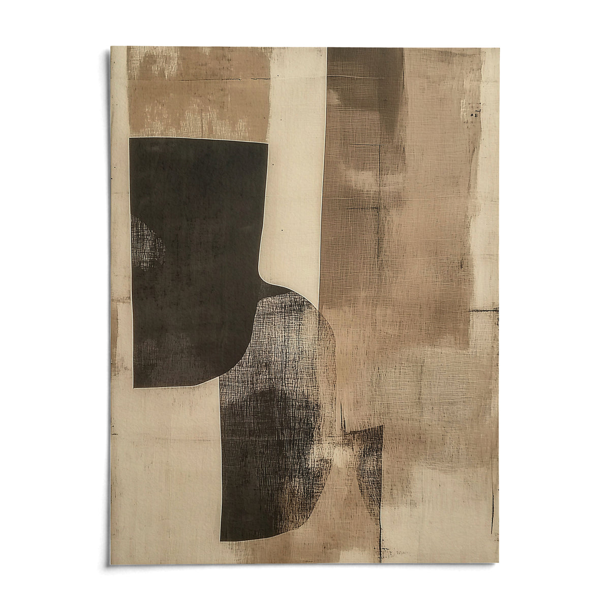 Cream Wall Art, shown as an unframed paper print on a plain white background