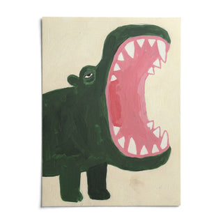 Crocodile Wall Art, shown as an unframed paper print on a plain white background