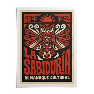 Cultural Owls Poster, shown as an unframed paper print on a plain white background