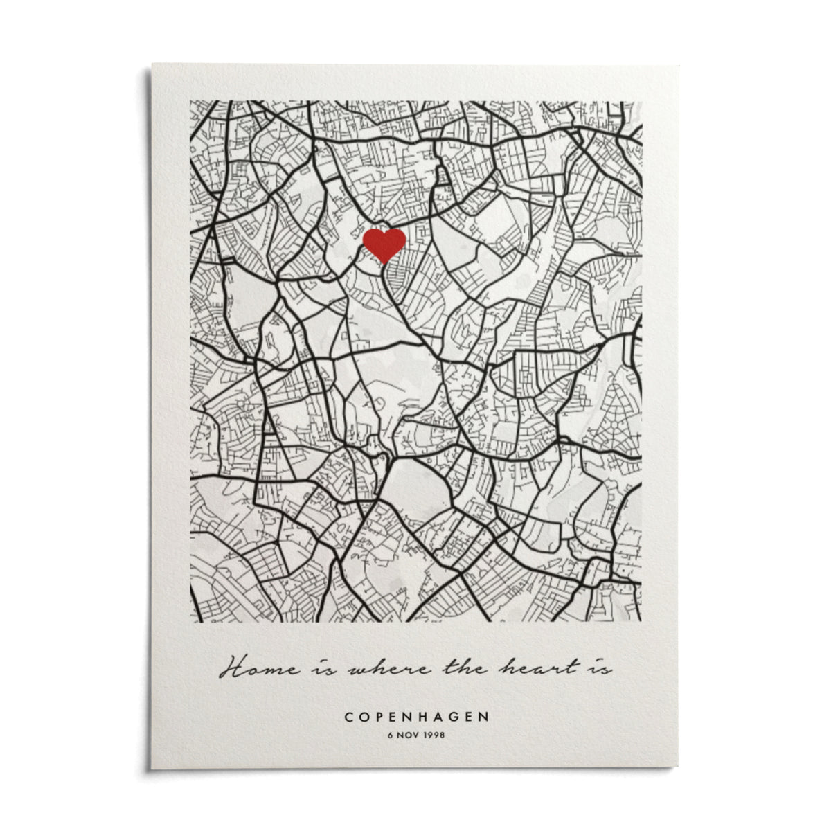 Custom Anniversary Gift, shown as an unframed paper print on a plain white background