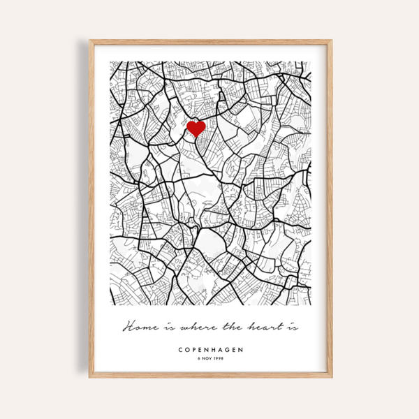 Custom Anniversary Gift black and white map print for living room wall art