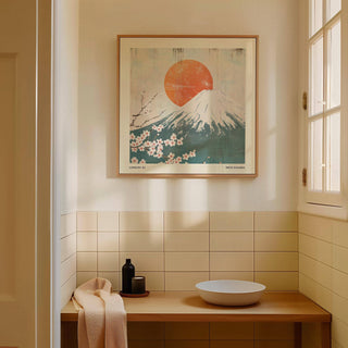 artistic Square Print capturing the beauty of Japan