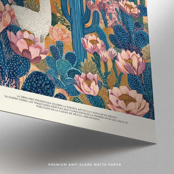 Detailed Mexican Wall Decor showcasing traditional plants and patterns.