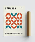 Geometric wall art print with Bauhaus typography and minimalist layout.