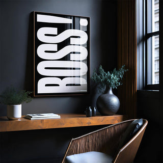 Elegant gift for boss with structured lettering design