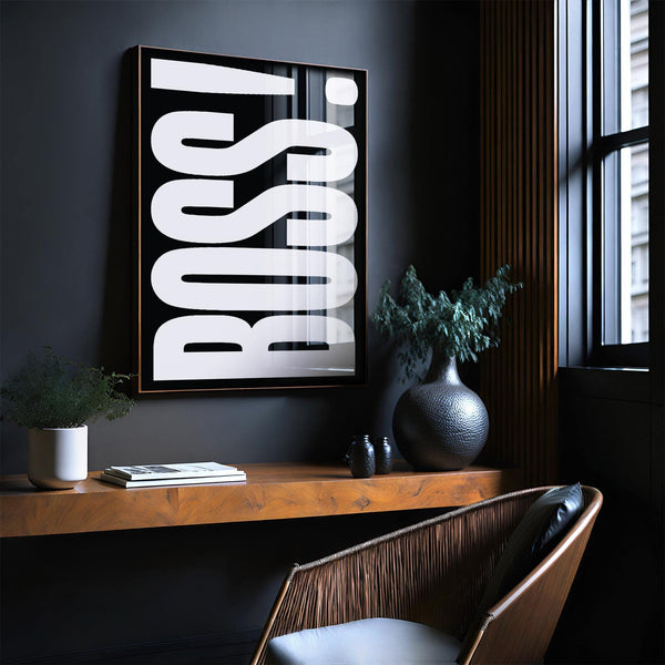 Elegant gift for boss with structured lettering design