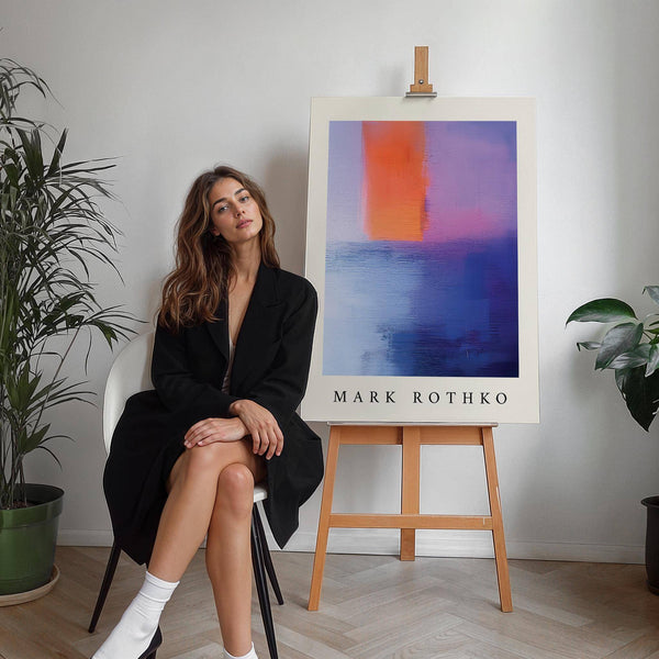 Vibrant color blocks in contemporary Rothko art inspired artwork