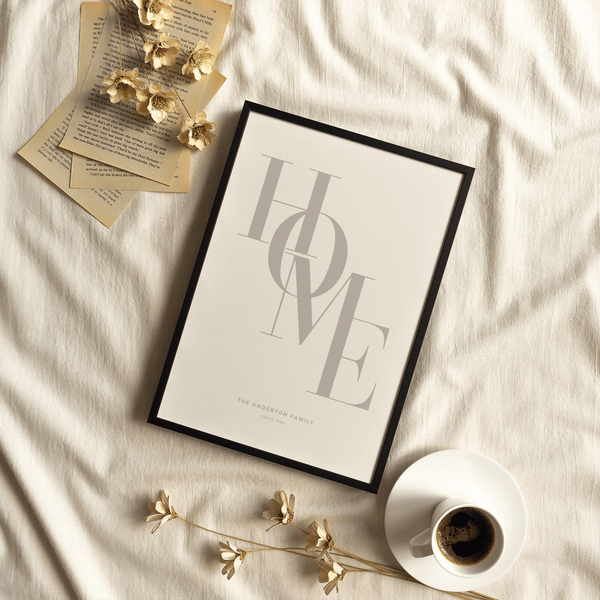 Elegant Home Beige Personal Print, beige tones for entryway art print