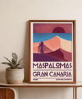 Maspalomas Vintage Wall Art minimalist scene showcasing sweeping dunes
