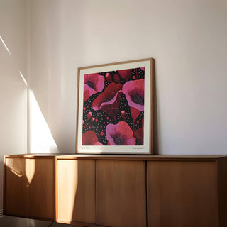 High-contrast pink and black composition from abstract pink art series