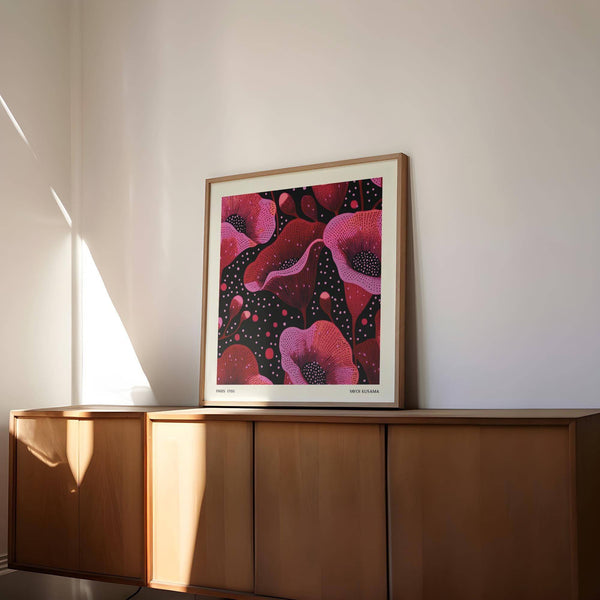 High-contrast pink and black composition from abstract pink art series